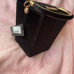 Nasty Gal Black Mini Bag with Gold Details